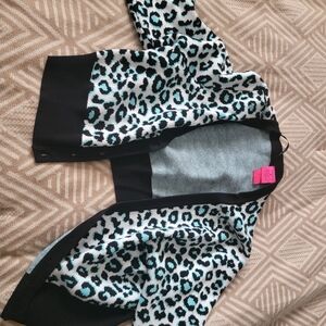 Torrid Betsy Johnson Leopard Print Cardigan Sweater